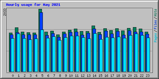 Hourly usage for May 2021