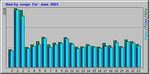 Hourly usage for June 2021