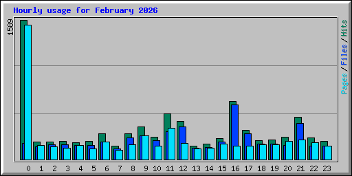 Hourly usage for February 2026