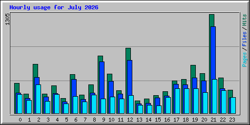 Hourly usage for July 2026